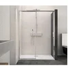 Image de Paroi de douche MACAO sans seuil 125-142cm blanc transparent côté gauche - - PA648BTNEG