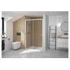 Image de Porte coulissante SUPRA III C 100cm blanc verre transparent - - PA1540BTN