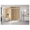 Image de Paroi de douche SUPRA III A 80cm accès d'angle coulissant gauche fixe droite - - PA1581BTND