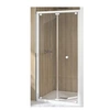 Image de Porte de douche pliante SUPRA III S 90CM avec profilé blanc - - PA1561BTN