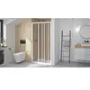 Image de SUPRA 3V 2 volets coulissants 80cm profilé blanc verre transparent - - PA1550BTN
