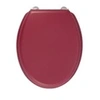 Image de DESIGN Abattant WC Dolce - Charnieres inox - Bois moulé - Rouge cardinal