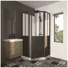 Image de Cabine de douche 100x100x220 Style industriel Noir
