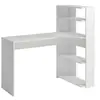 Image de Bureau d'angle DELFINO - 4 étagères - Blanc