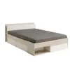 Image de Lit avec rangements modulable 140 x 190 /200 cm - Coloris : Blanc et naturel - DEBAR
