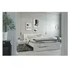 Image de PARISOT Lit adulte - Contemporain - Decor blanc et blanc brillant - l 140 x L 190 cm - EDEN