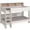 Image de Jim lit enfant superpose contemporain decor chene brooklyn et blanc - l 90 x l 200 cm