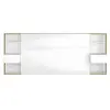 Image de Tête de lit avec chevets MISTA - 160 cm - Blanc et chêne