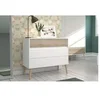Image de Commode - AALBORG - 3 tiroirs - Blanc - Style scandinave - 90,8 x 40 x 77,5 -