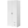 Image de - Armoire VARIA - Décor blanc - 2 portes battantes + 2 tiroirs