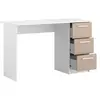 Image de Bureau ESSENTIEL 3 tiroirs Décor chêne et blanc