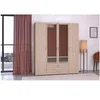 Image de Armoire de chambre Varia chêne décor blanc 4 portes miroirs 2 tiroirs