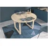 Image de Table a manger extensible - BETTY - Ronde - Décor chene - 4 / 6 personnes - 120 / 155 x 120 x 75 cm -