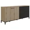 Image de Enfilade - TRUST - Chene / Noir - 4 portes - 1 tiroir -
