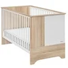 Image de Lit bébé évolutif Sacha 70x140 en bois imitation chêne bocage et blanc - Galipette