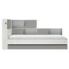 Image de Lit rangement erwan 90x200 blanc / gris moon