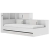 Image de Lit avec rangements et tiroir 90 x 200 cm - Coloris : Blanc - ARMAND
