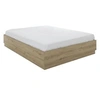 Image de Lit coffre relevable TIDY 140x190 cm chêne clair écru