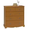 Image de Commode Pin Miel de Style Anglais 5 Tiroirs L 96.2 H 97.4 P 42.5 cm - L 96.2 x l 42.5 x H 94.4 cm