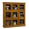 Image de Bibliothèque 9 Portes Vitrées Pin Miel - L 163 x l 37 x H 170 cm