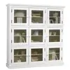 Image de Bibliothèque Blanche 9 Portes Vitrées - L 163 x l 37 x H 170 cm