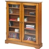 Image de Vitrine 2 Portes Vitrées Merisier 6 Niches L 92.4 H 105.8 P 21.5 cm - L 92.4 x l 21.5 x H 105.8 cm