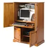 Image de Armoire Informatique 4 Portes Merisier - L 97 x l 54 x H 141 cm