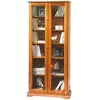 Image de Bibliothèque 2 Portes Vitrées Merisier 5 Tablettes L 82.4 H 182.2 P 33 cm - L 82.4 x l 33 x H 182.2 cm