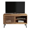 Image de Meuble TV 50 Pouces 1 Porte Coulissante 3 Niches L 120 H 65 P 33 cm - L 120 x l 33 x H 65 cm