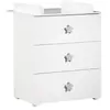 Image de Commode a langer 3 tiroirs - Boutons etoile gris - New Basic