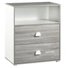 Image de BABYPRICE Commode a Langer Smile Chene Silex 2 Tiroirs