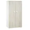Image de BABYPRICE Armoire Chambre Bébé Smile Hetre Cendré 2 Portes