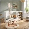 Image de Lit bébé combiné 120 x 60 cm - Evolutif en 90 x 190 cm - En bois - Blanc