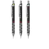 Image de Tikky, lot de 3 Porte-mines Noir, HB 0.35/0.5/0.7mm, étui transparent