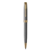 Image de PARKER Sonnet Stylo bille, argent ciselé, Recharge noire pointe moyenne, Coffret cadeau