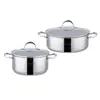 Image de Batterie de cuisine Arthur Martin Set 2 marmites inox avec couvercles AM0155