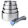 Image de Batterie de cuisine inox 5 pcs avec manche amovible AM7457