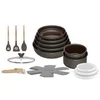 Image de Batterie de cuisine amovible Arthur Martin 18 pièces Chocolat AM5416