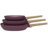 Image de Set de 3 poêles 20-24-28 cm Gamme Forest tous feux dont induction Prune AM7469