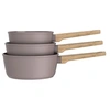 Image de Batterie de cuisine Set de 3 casseroles AM0208 Taupe