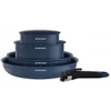 Image de Batterie de cuisine 5 pièces poignée amovible Bleu AM8896