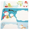 Image de 12 étiquettes adhésives de Noël - Bonhomme de neige et Ours blanc -