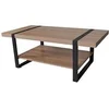 Image de Table basse SINTRA 120x60cm / Chêne blanchi et métal noir
