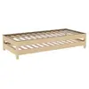 Image de Lit empilable JONAS 90x190 cm (lot de deux lits)+ 2 sommiers / Naturel