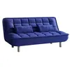 Image de Canapé 3 places convertible clic-clac MISHAN en tissu - Bleu