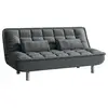 Image de Canapé 3 places convertible clic-clac MISHAN en tissu - Gris