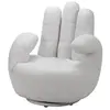 Image de Fauteuil main pivotant CATCHY en simili - Blanc