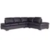 Image de Canapé d'angle en cuir ONYX II - Noir - Angle droit