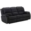 Image de Canapé 3 places relax en microfibre HERNANI - Noir