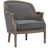 Image de Fauteuil en lin ALIENOR - Gris